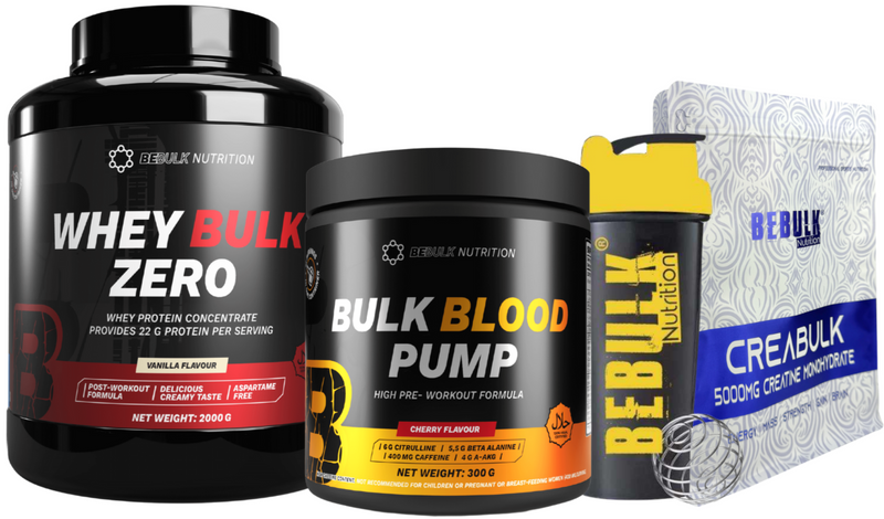 MEGADEAL 2 Pack: Whey Protein 2000g + Creatine + Pre-Workout Bulk Blood + BeBulk Shaker