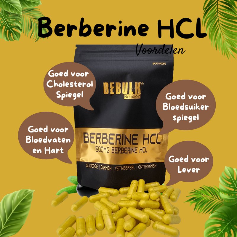 Berberine HCL 98%  500mg - Vegan - BulkLab  Nutrition