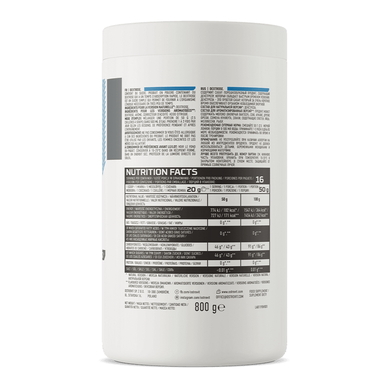 OstroVit Dextrose 800 g natuurlijk