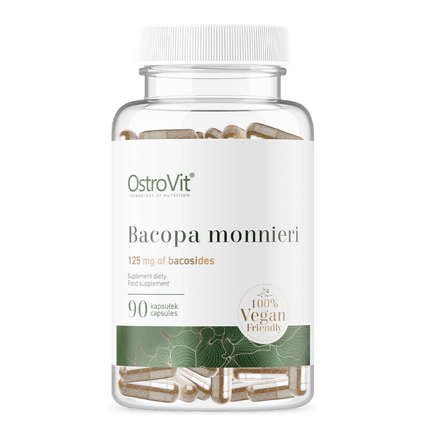 18 x Bacopa Monnieri 250mg - Vegan - 90 Capsules - OstroVit