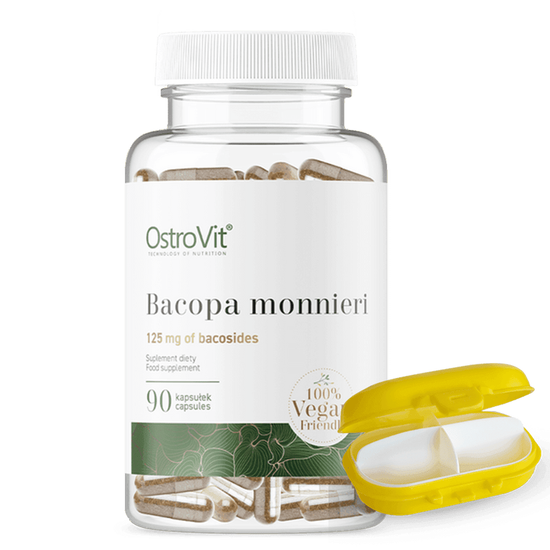 18 x Bacopa Monnieri 250mg - Vegan - 90 Capsules - OstroVit