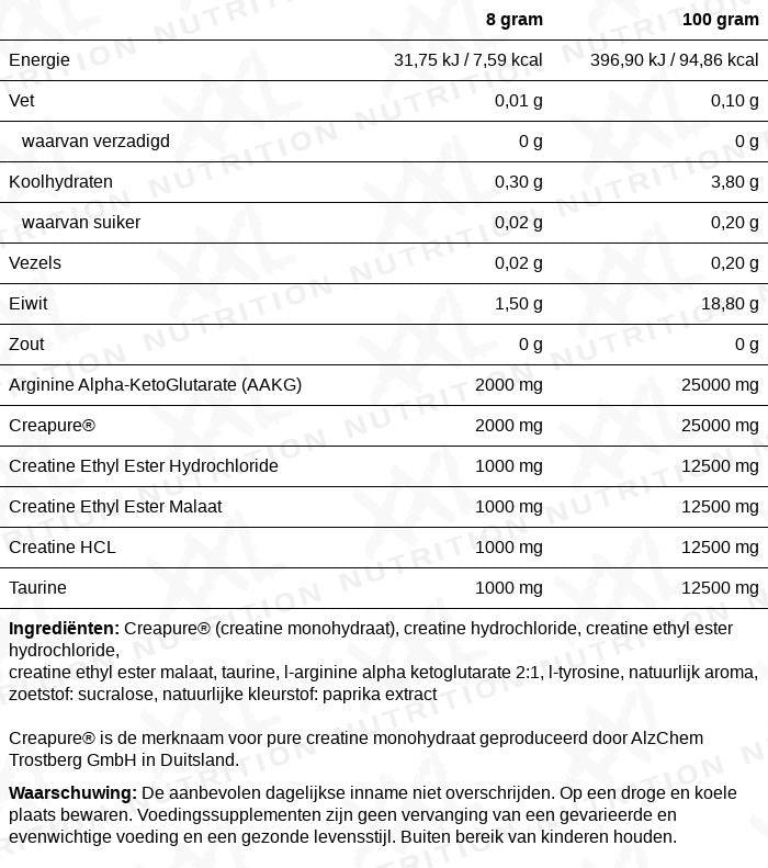 Creatine Max - Creapure - 240g - XXL Nutrition