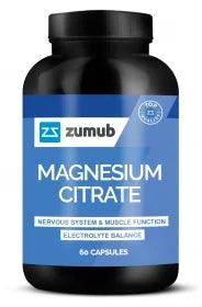 Magnesium Citrate - 60 Capsules - Zumub