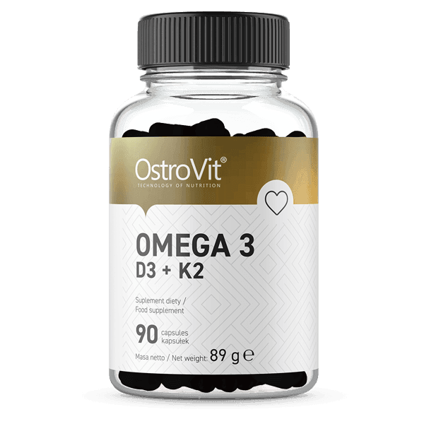 OstroVit Omega 3 D3+K2 180 softgels